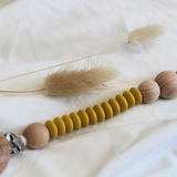 Chewies & More - Lentil Clip Silicone Beads - Ochre Yellow