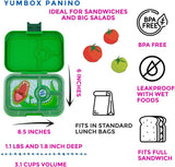 Yumbox Panino 4 Compartments Lunch Box - Jurassic Green Dino