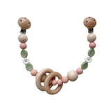 Chewies & More - Pram & Car Seat Tensioner/Chain - Peachy Pink