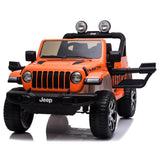 Jeep Rubicon Licensed Jeep Kids Car 12V - Orange
