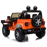 Jeep Rubicon Licensed Jeep Kids Car 12V - Orange