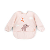 Done By Deer Sleeved Pocket Bib Playground - Powder