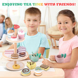 Little Angel Wooden Dessert Cake Cupcake Stand Playset