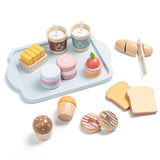 Little Angel Kids Wooden Breakfast Playset With Play Food