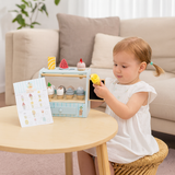 Little Angel Kids Wooden Ice Cream Cart Playset - Blue