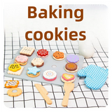 Little Angel Kids Wooden Cookie Baking Playset