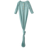 Anvi Baby Soft Knotted Gown - Sage