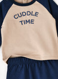Elegant Kids Baby 2 Pcs Set - Cuddle Time Design - Beige & Navy