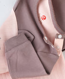 Elegant Kids Baby Cat-Themed Romper - Pink & Brown