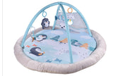 Konig Kids Baby Play Gym Round Mat with Penguins & Hanging Toys