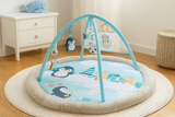 Konig Kids Baby Play Gym Round Mat with Penguins & Hanging Toys