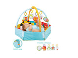 Konig Kids Baby Play Gym with Side Walls, Pillow & 5 Activity Toys