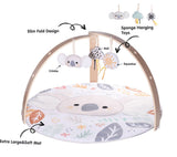 Konig Kids Baby Wooden Play Gym Mat with Soft Toys & Leaf Design