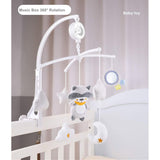 Konig Kids Bed Bell Racoon Mobile Plush & Hanging Toy