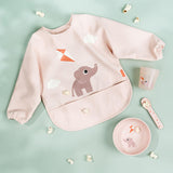 Done By Deer Sleeved Pocket Bib Playground - Powder