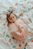 Anvi Baby Set Swaddle - Planets & Balloons
