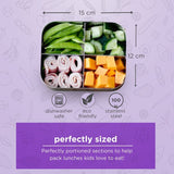 Lunchbots Medium Quad Bento Lunchbox 600ml - Pink