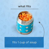 Lunchbots Thermal Dots Food Jar 8oz (235ml) - Aqua