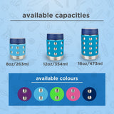 Lunchbots Thermal Dots Food Jar 8oz (235ml) - Aqua