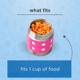 Lunchbots Thermal Dots Food Jar 8oz (235ml) - Pink