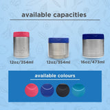 Lunchbots Wide Thermal Food Jar 12oz (350ml) - Pink