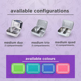 Lunchbots Medium Trio Bento Lunchbox 600ml - Aqua