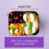 Lunchbots Medium Trio Bento Lunchbox 600ml - Green