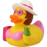 Lilalu Bath Toy Holiday Female Duck - Pink & Yellow