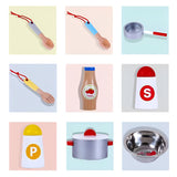 Little Story Wooden Kitchen With Wall Clock - Slate Grey