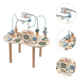 Little Story Wooden Activity Table Montessori Play - Multicolor