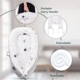 Little Story Soft Breathable Fiberfill Newborn Lounger Bed - Galaxy