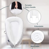 Little Story Soft Breathable Fiberfill Newborn Lounger Bed - Solid Grey
