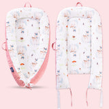Little Story Soft Breathable Fiberfill Newborn Lounger Bed - Reindeer