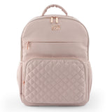 Little Story Quilted Diaper Backpack With Changing Mat - Pink