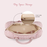 Little Story Luxe Knit Diaper Bag with Clutch - Pink