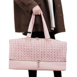 Little Story Luxe Knit Diaper Bag with Clutch - Pink