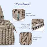 Little Story Elva Diaper Bag with Stroller Straps - Beige