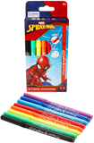 Marvel Spiderman Primary Colour Fibre Markers Multicolor 8pcs