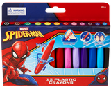 Marvel Spiderman Plastic Crayons Triangular 12Pcs