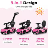 Lamborghini 3-In-1 Ride On Push Car - Pink