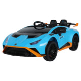 MYTS 12V Lamborghini Licensed Huracan STO Kids Rideon Car - Blue