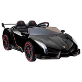 Lamborghini Veneno 2 Seat Kids Electric Car 12V - Black