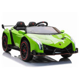 Lamborghini Veneno 2 Seat Kids Electric Car 12V - Green