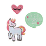 Lassig Textile Woven Sticker Stick-on - Unicorn