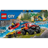 Lego Fire Engine Truck With Rescue Boat 60412 Building Set - 301pcs
