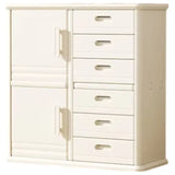 Little Angel Baby Storage Rack Nursery Organizer Cabinet With Drawers And Shelves - Beige