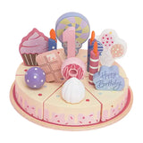 Little Angel Kids Wooden Birthday Cake Playset