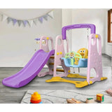 Little Angel Kids Slide And Swing 3-In-1 Activity Playset with Swing - Pink