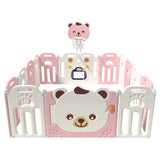 Little Angel Baby Playpen Toddler Play Yard With Hoop - Pink