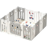 Little Angel Foldable Baby Playpen With Fence - Grey